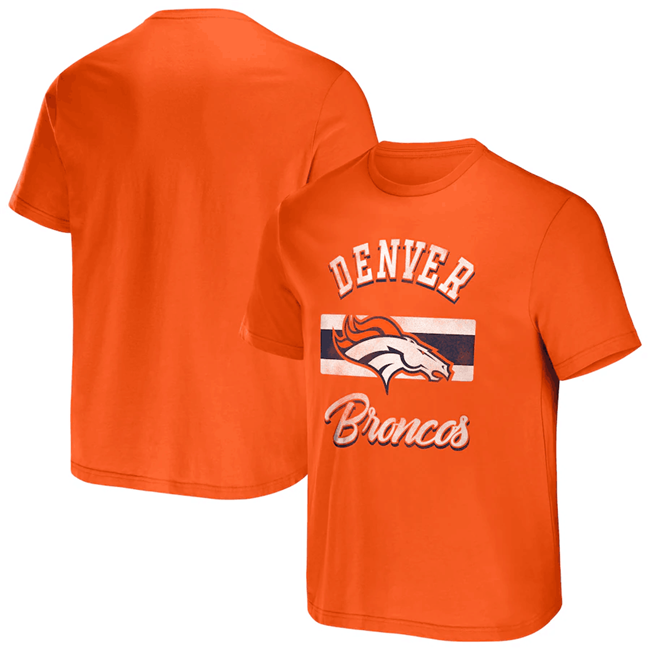 Men's Denver Broncos Orange x Darius Rucker Collection Stripe T-Shirt